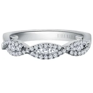 Kirk Kara "Pirouetta" Twist Diamond Wedding Band