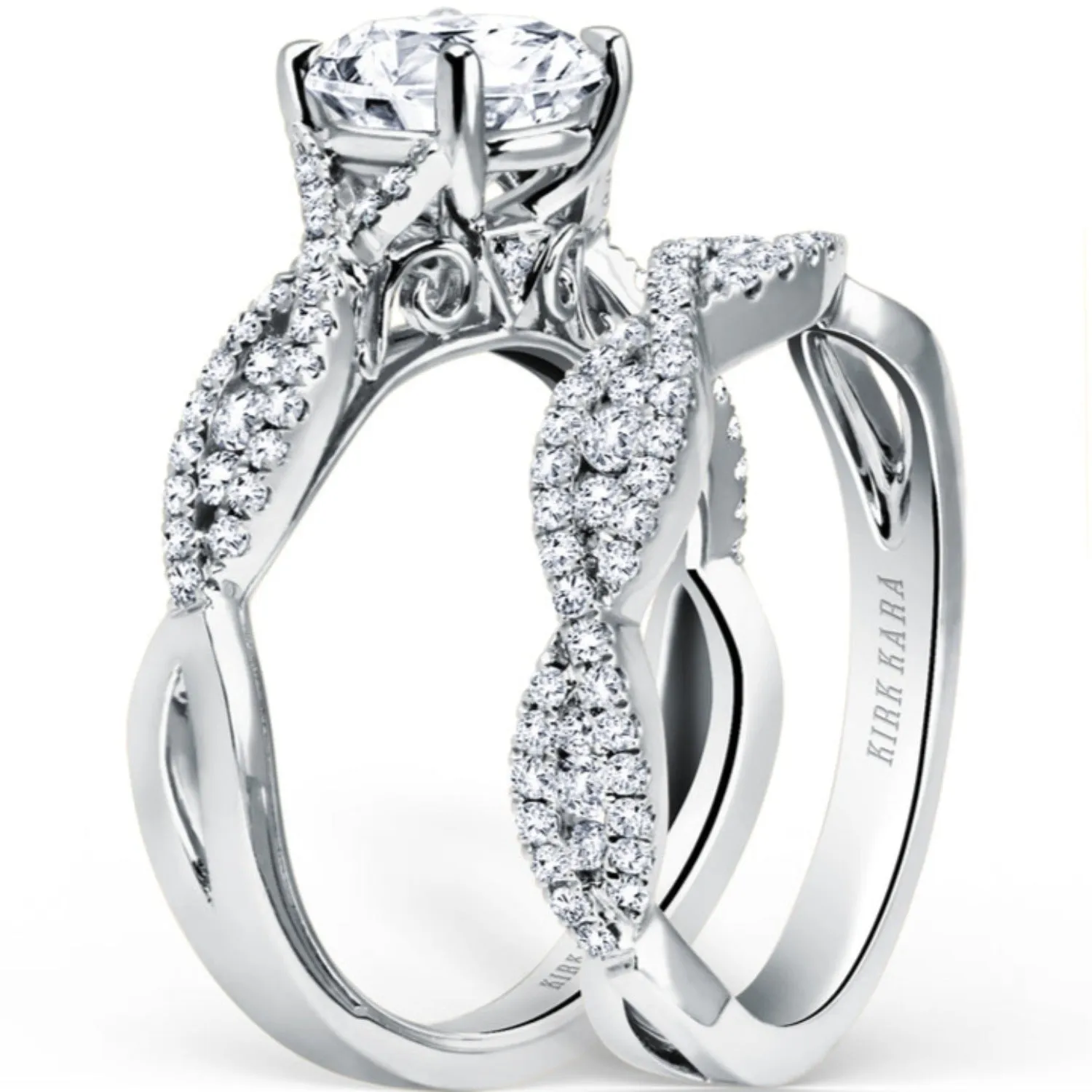 Kirk Kara "Pirouetta" Twist Diamond Wedding Band