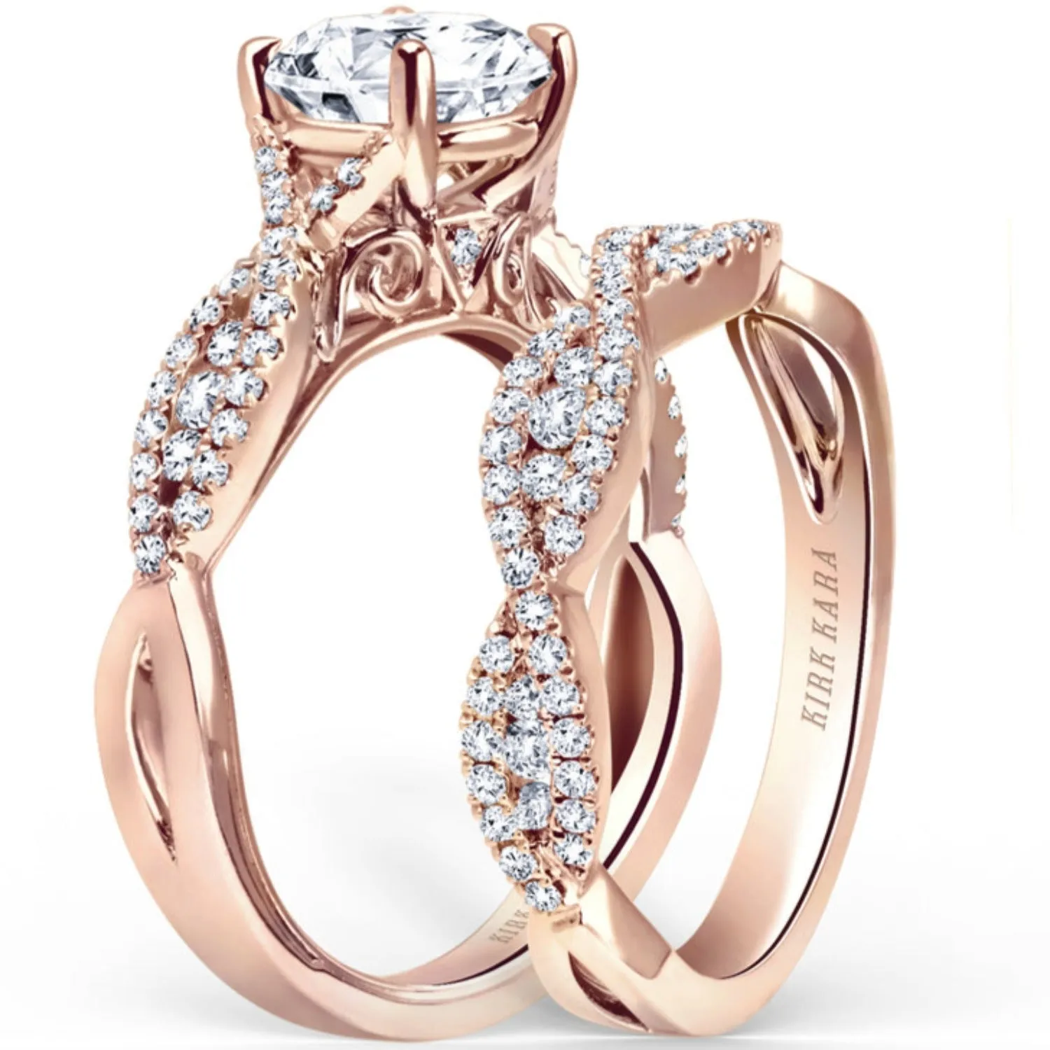 Kirk Kara "Pirouetta" Twist Diamond Wedding Band