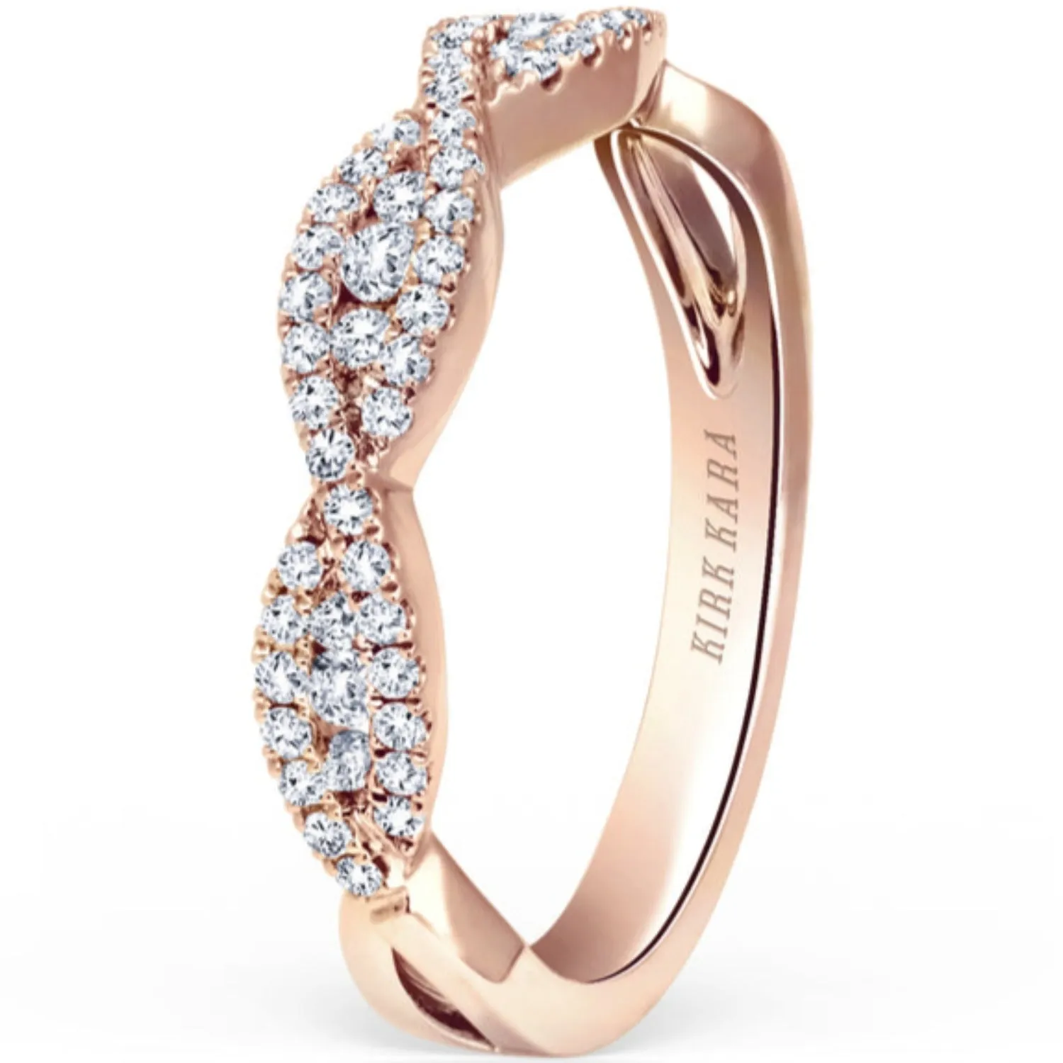 Kirk Kara "Pirouetta" Twist Diamond Wedding Band