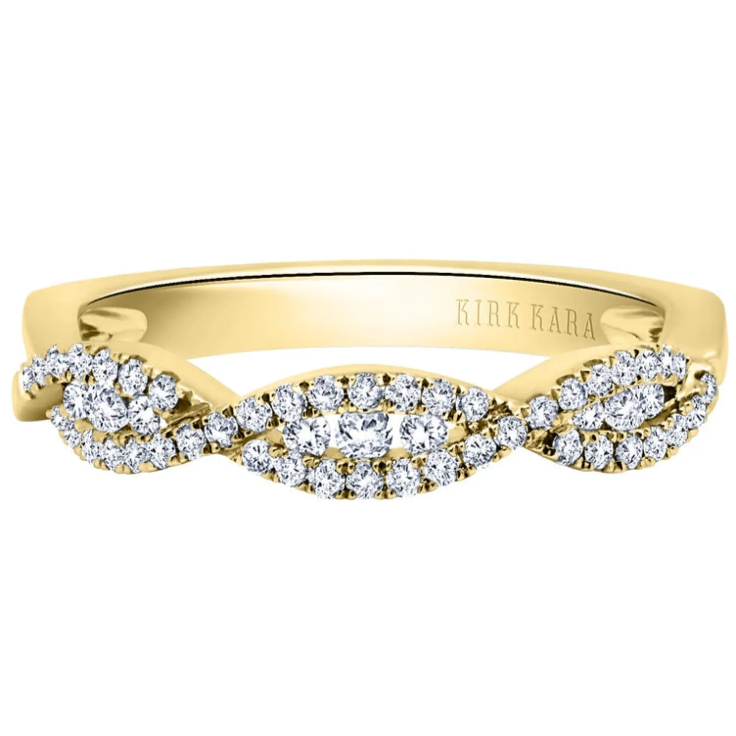 Kirk Kara "Pirouetta" Twist Diamond Wedding Band