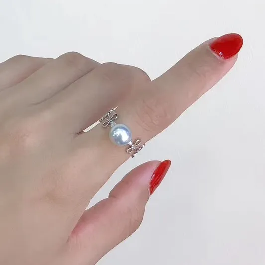 Knot Collection 7.5-8.0 mm Japanese Akoya Pearl Ring