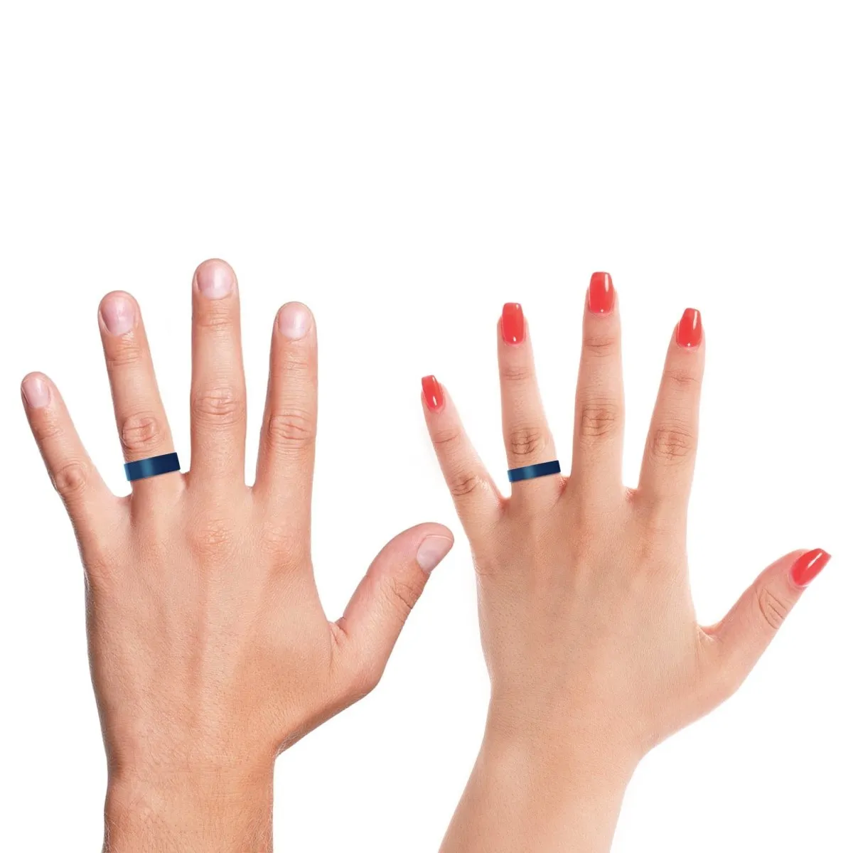 LUGANO | Blue Ring, Blue Tungsten Ring, Brushed, Flat