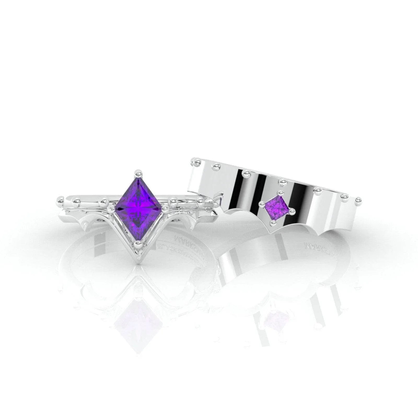 Marksman's Ring Set (Women)- 14k Yellow Gold Video Game Inspired Rings