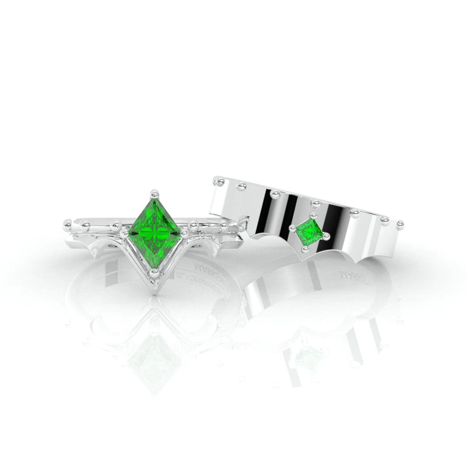 Marksman's Ring Set (Women)- 14k Yellow Gold Video Game Inspired Rings