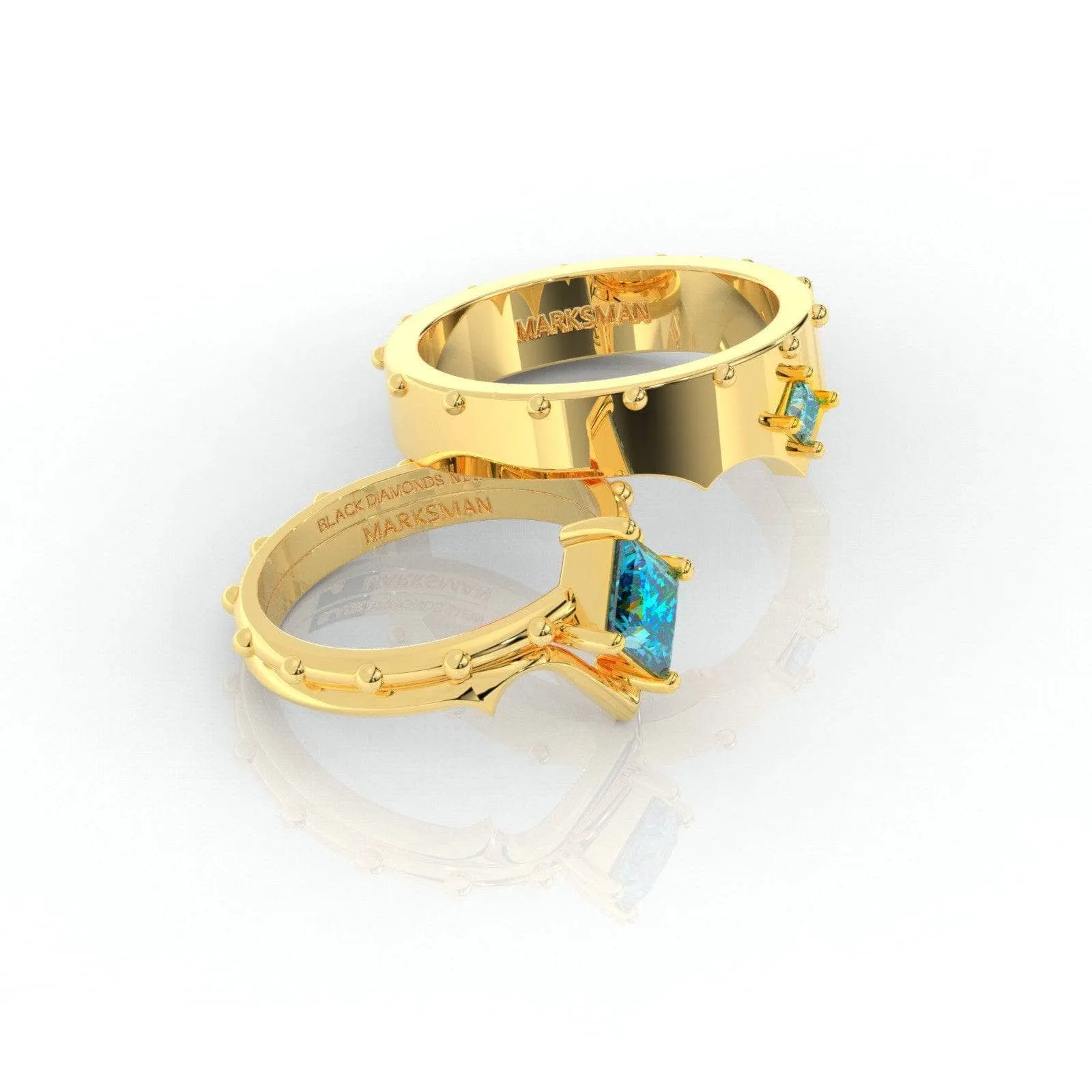 Marksman's Ring Set (Women)- 14k Yellow Gold Video Game Inspired Rings