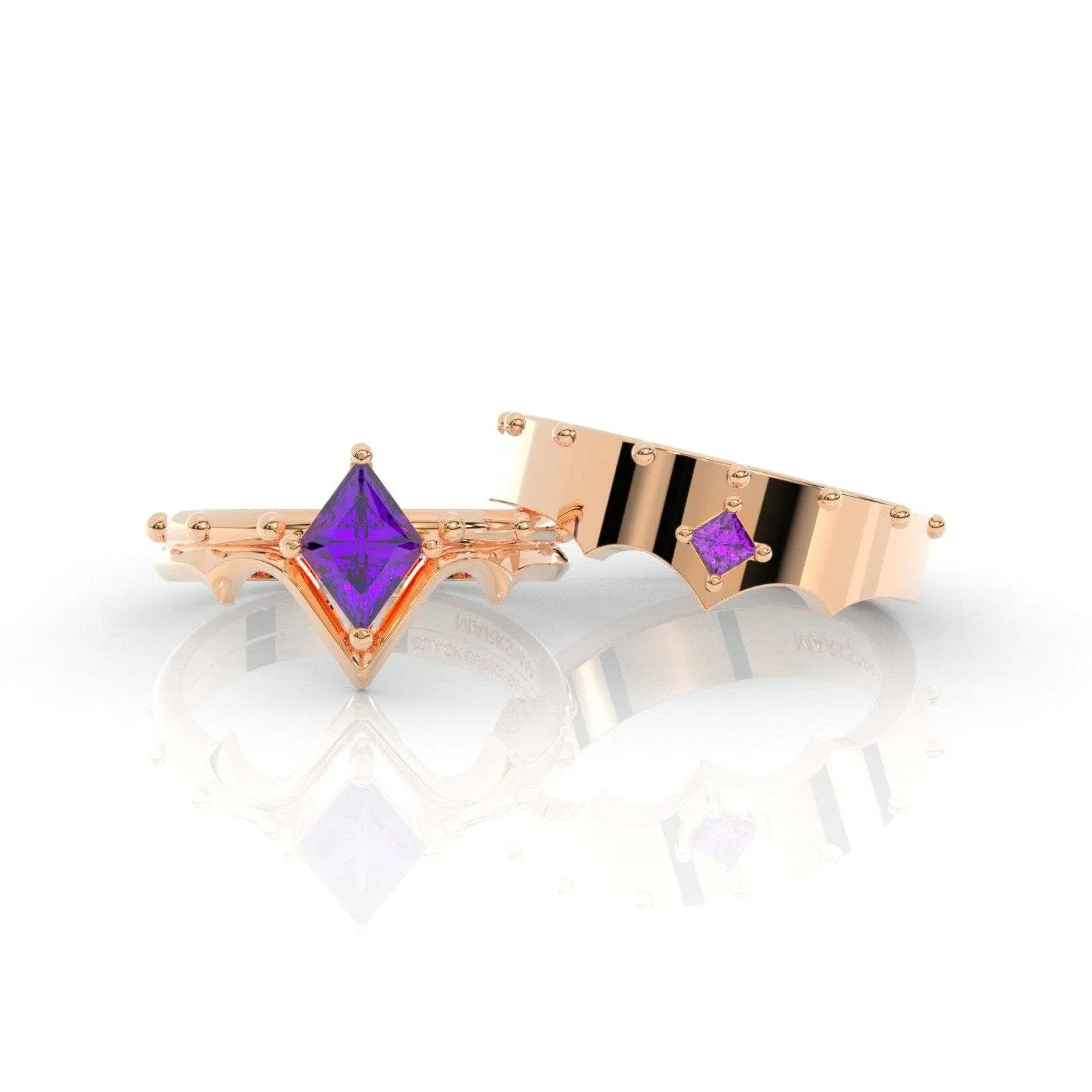 Marksman's Ring Set (Women)- 14k Yellow Gold Video Game Inspired Rings