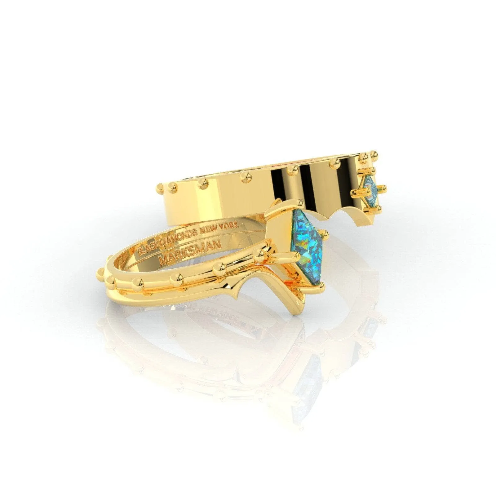 Marksman's Ring Set (Women)- 14k Yellow Gold Video Game Inspired Rings