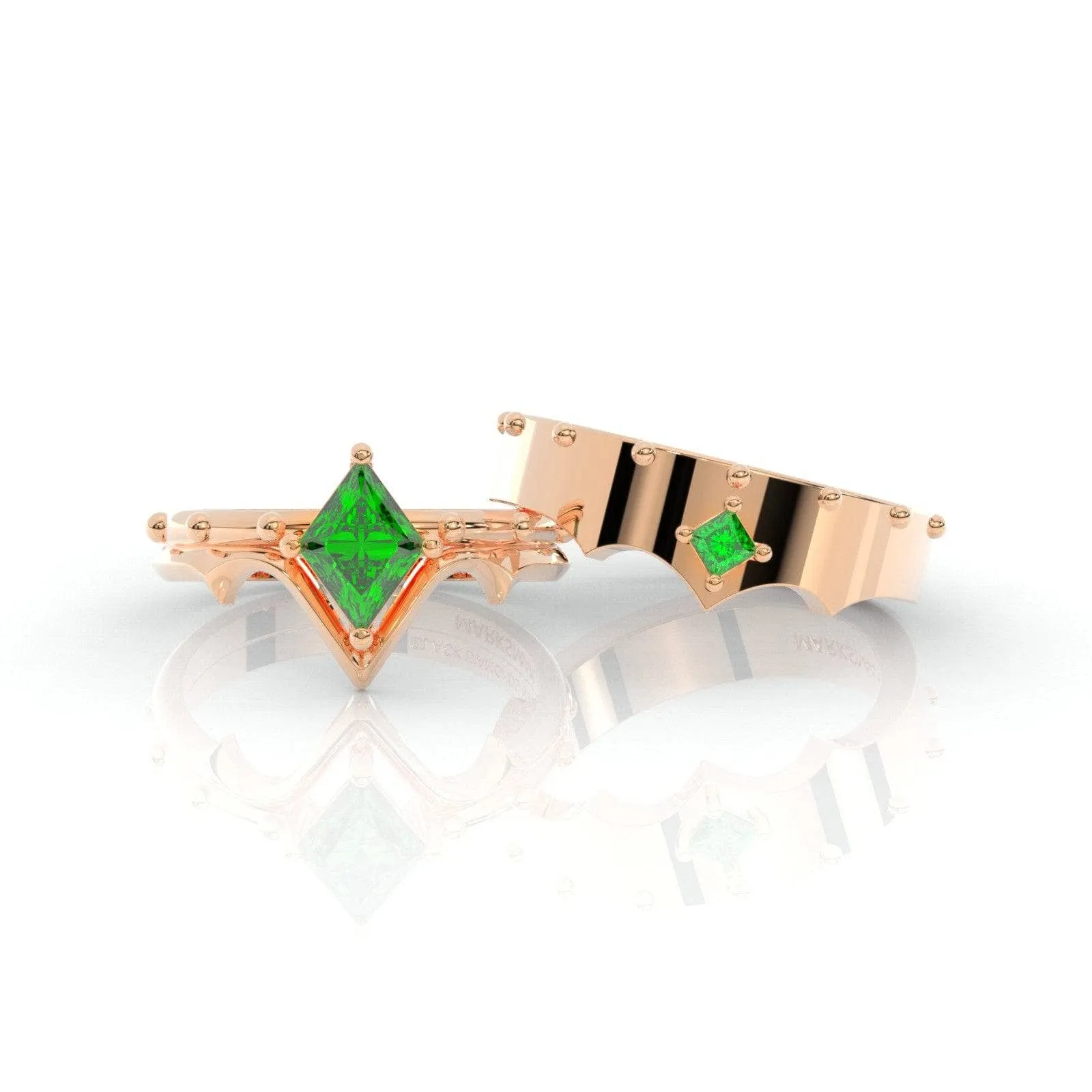 Marksman's Ring Set (Women)- 14k Yellow Gold Video Game Inspired Rings