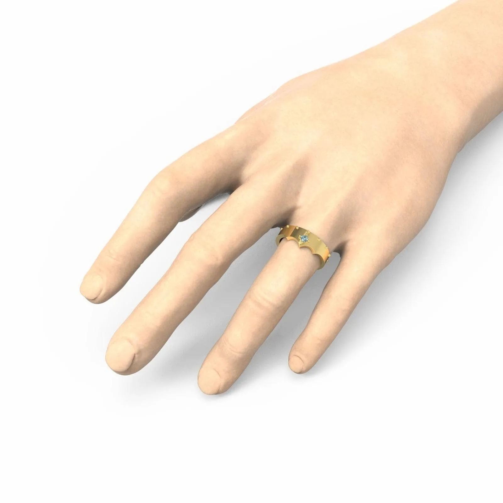 Marksman's Ring (Unisex)- 14k Yellow Gold Video Game Inspired Rings