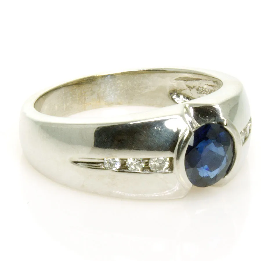Men's 1.65ct Sapphire & Diamond Ring
