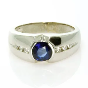 Men's 1.65ct Sapphire & Diamond Ring