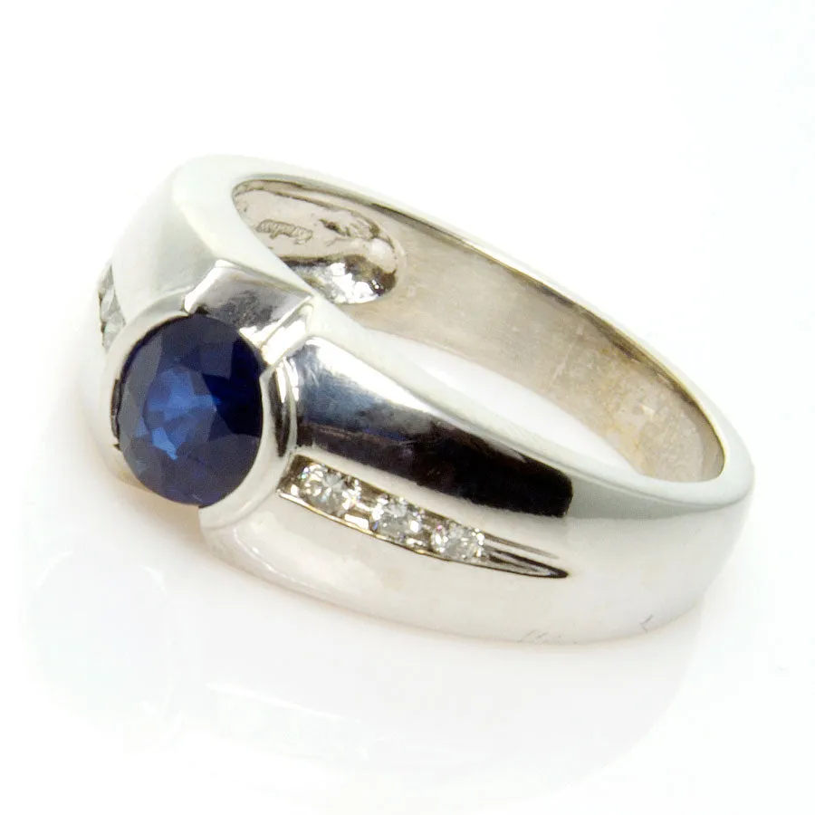 Men's 1.65ct Sapphire & Diamond Ring