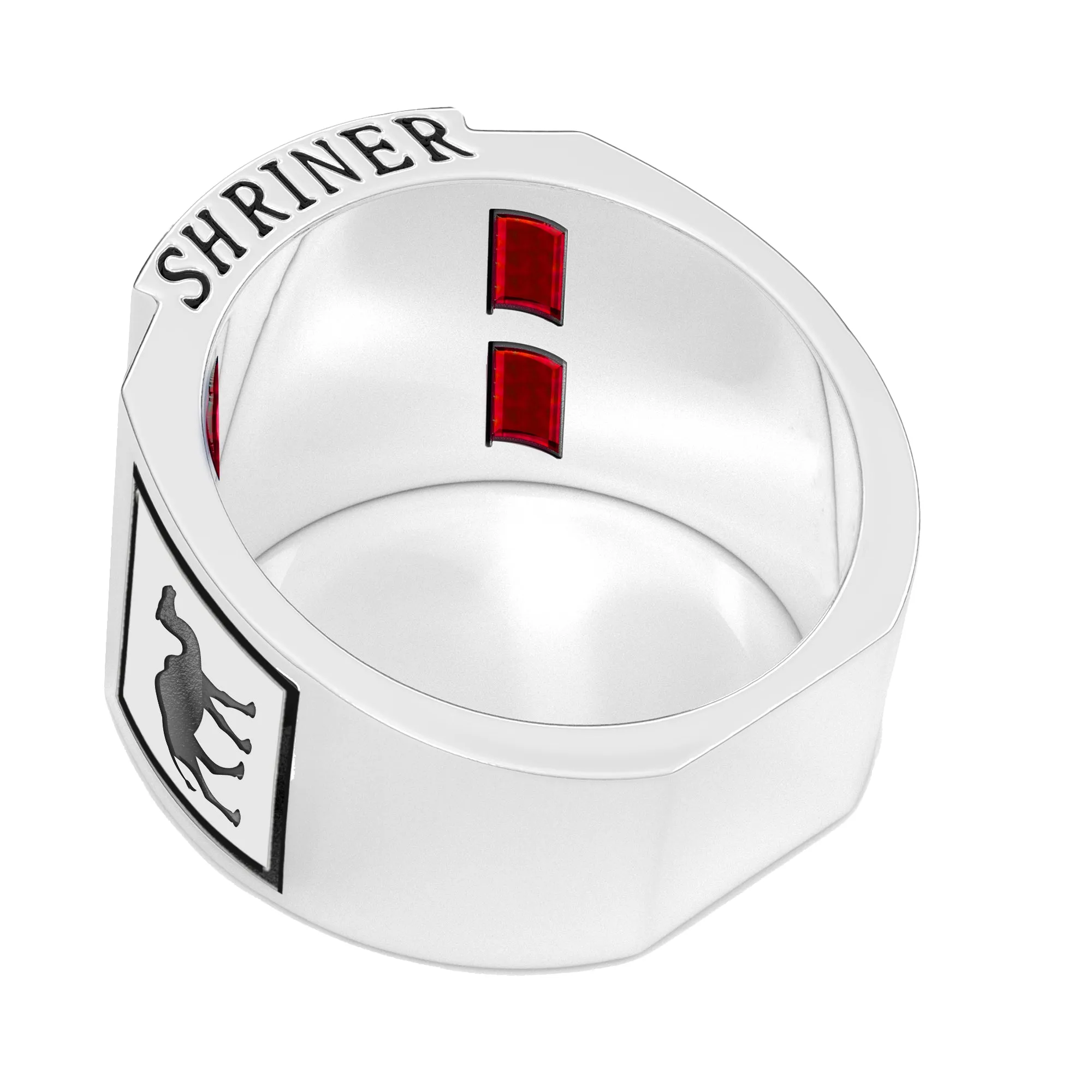 Men's Heavy Solid 10K or 14K Yellow Gold or White Gold Freemason Shriner Ring Band