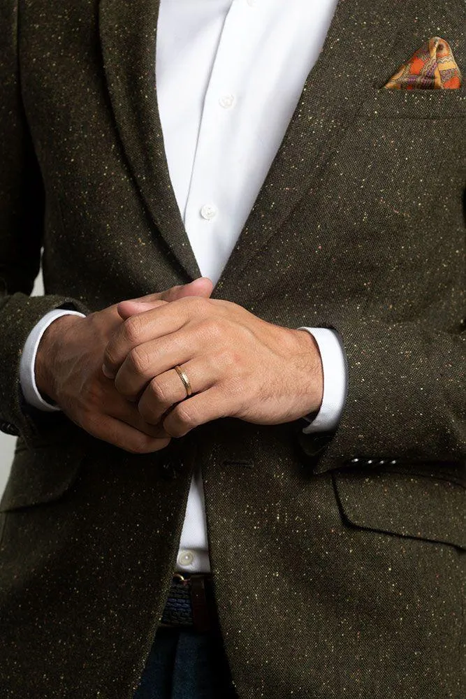 Men's solid white gold ring