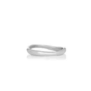 Men's solid white gold ring