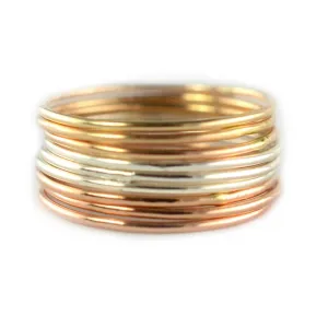 Mixed Metal Ring Threads - Set of 9
