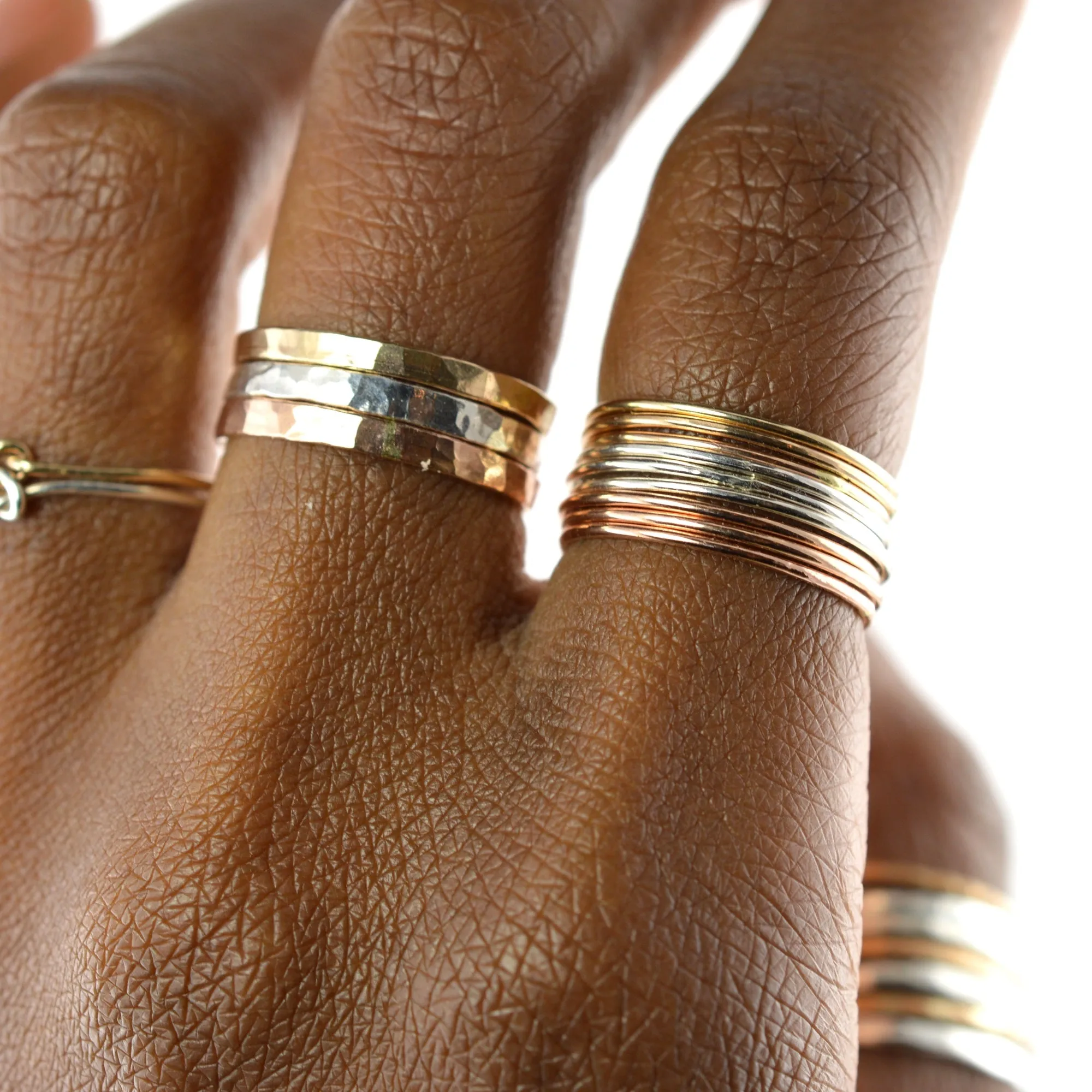 Mixed Metal Ring Threads - Set of 9