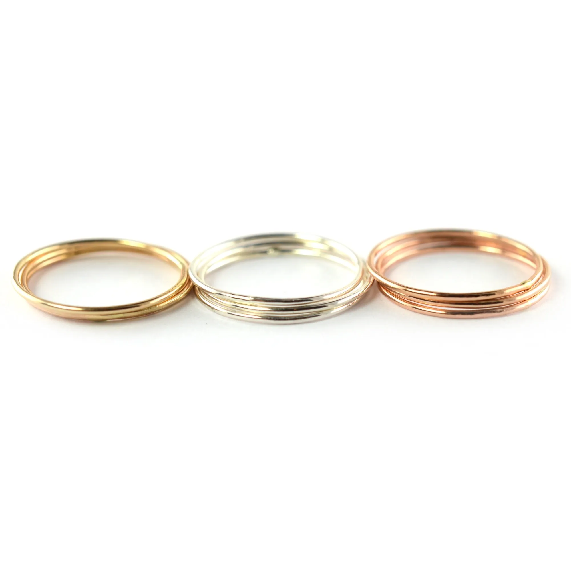 Mixed Metal Ring Threads - Set of 9