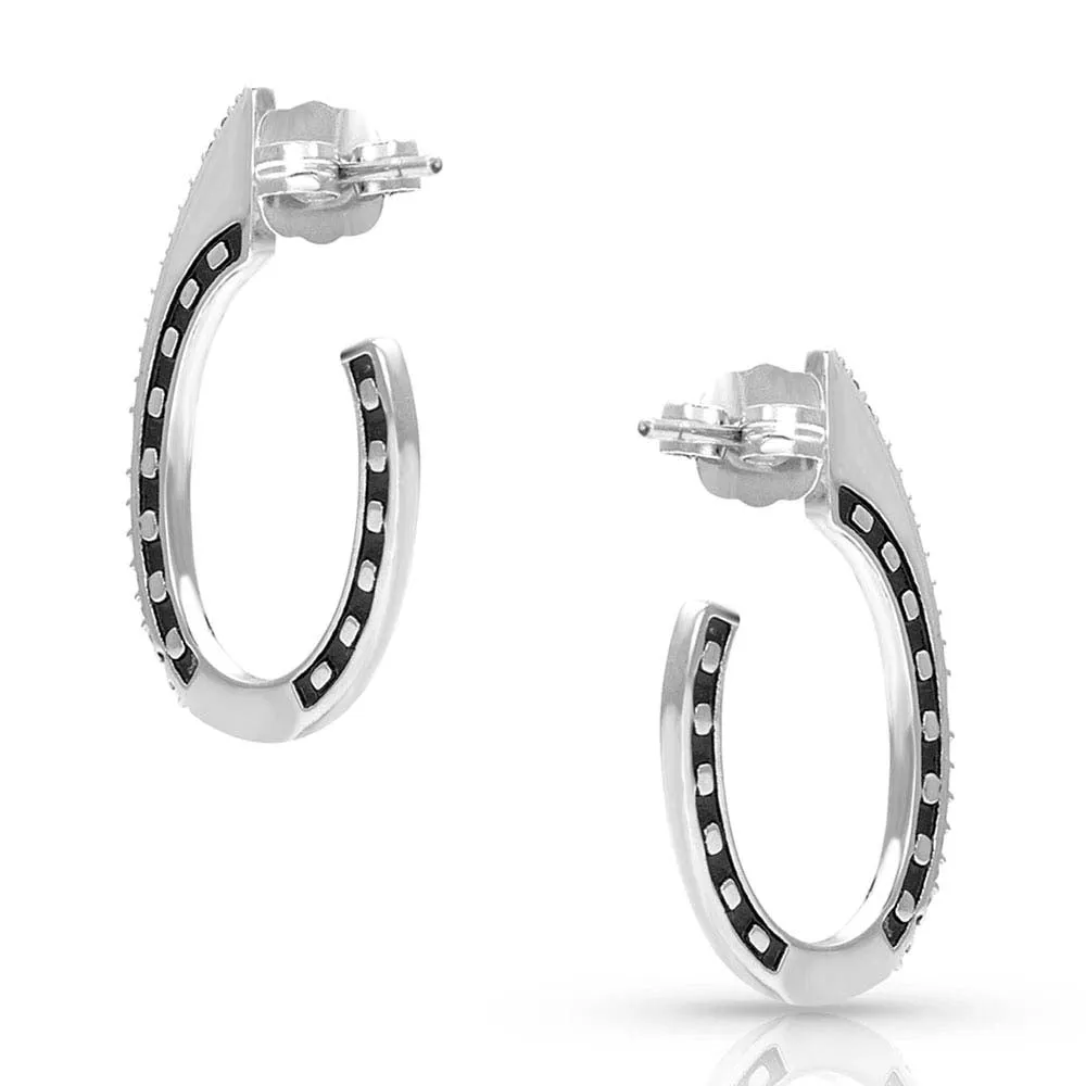 Montana Ear Rings Horseshoes on Side Post