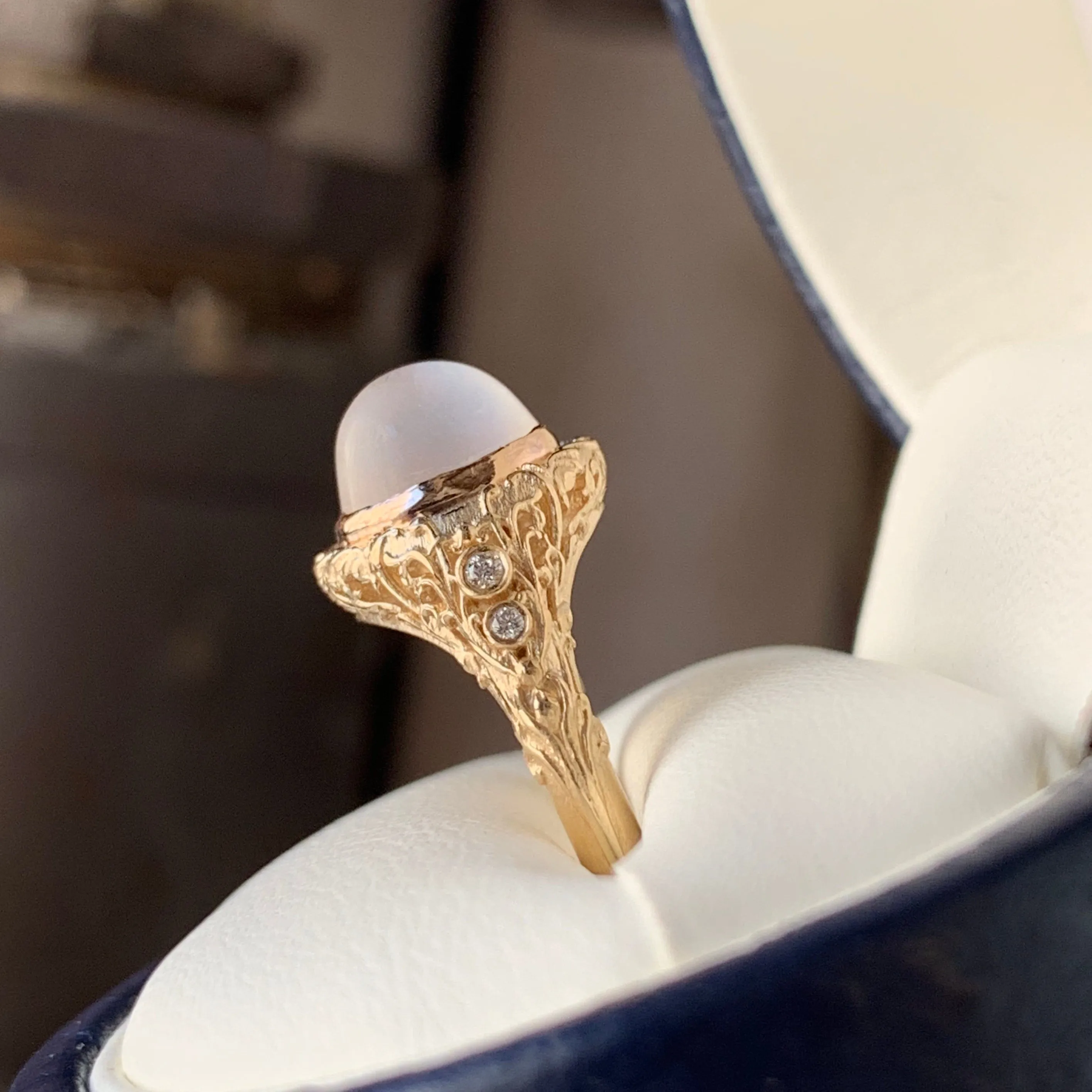 Moonstone Elven Inspired Ring
