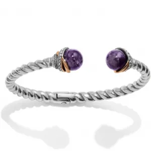 Neptune's Rings Amethyst Open Hinged Bangle JF665B
