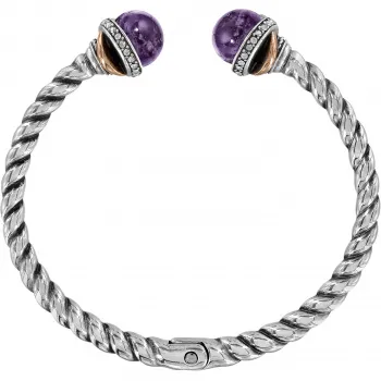 Neptune's Rings Amethyst Open Hinged Bangle JF665B