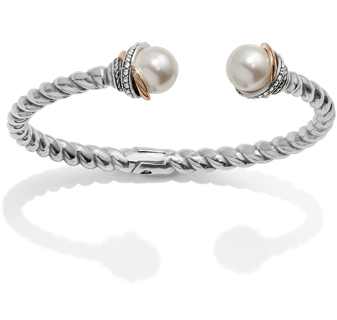 Neptune's Rings Pearl Open Hinged Bangle JF665D