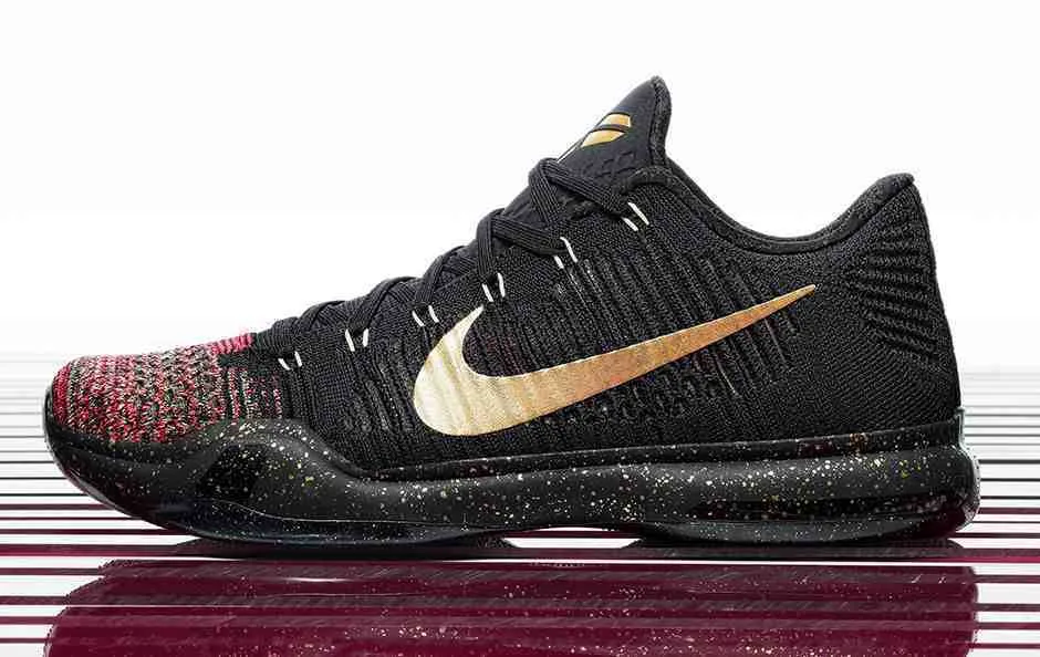 Nike Kobe 10 X Elite Low Xmas Christmas 5 Rings Size 10. 802560-076