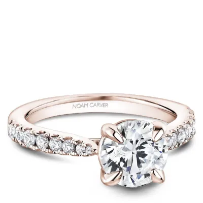 Noam Carver 14K Gold Diamond  Mount (White, Yellow, Rose)