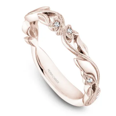 Noam Carver 14k Rose Gold Diamond Stackable Band Ring