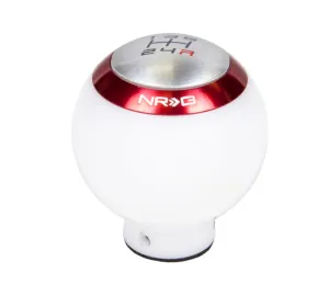 NRG SK-016WT White Shift Knob - 4 interchangeable rings