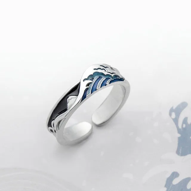 Ocean Surf Couple's Rings