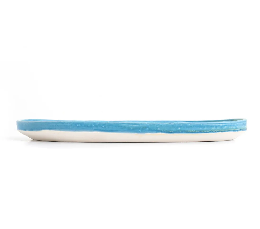Oval Artisan Pottery Tray- Large