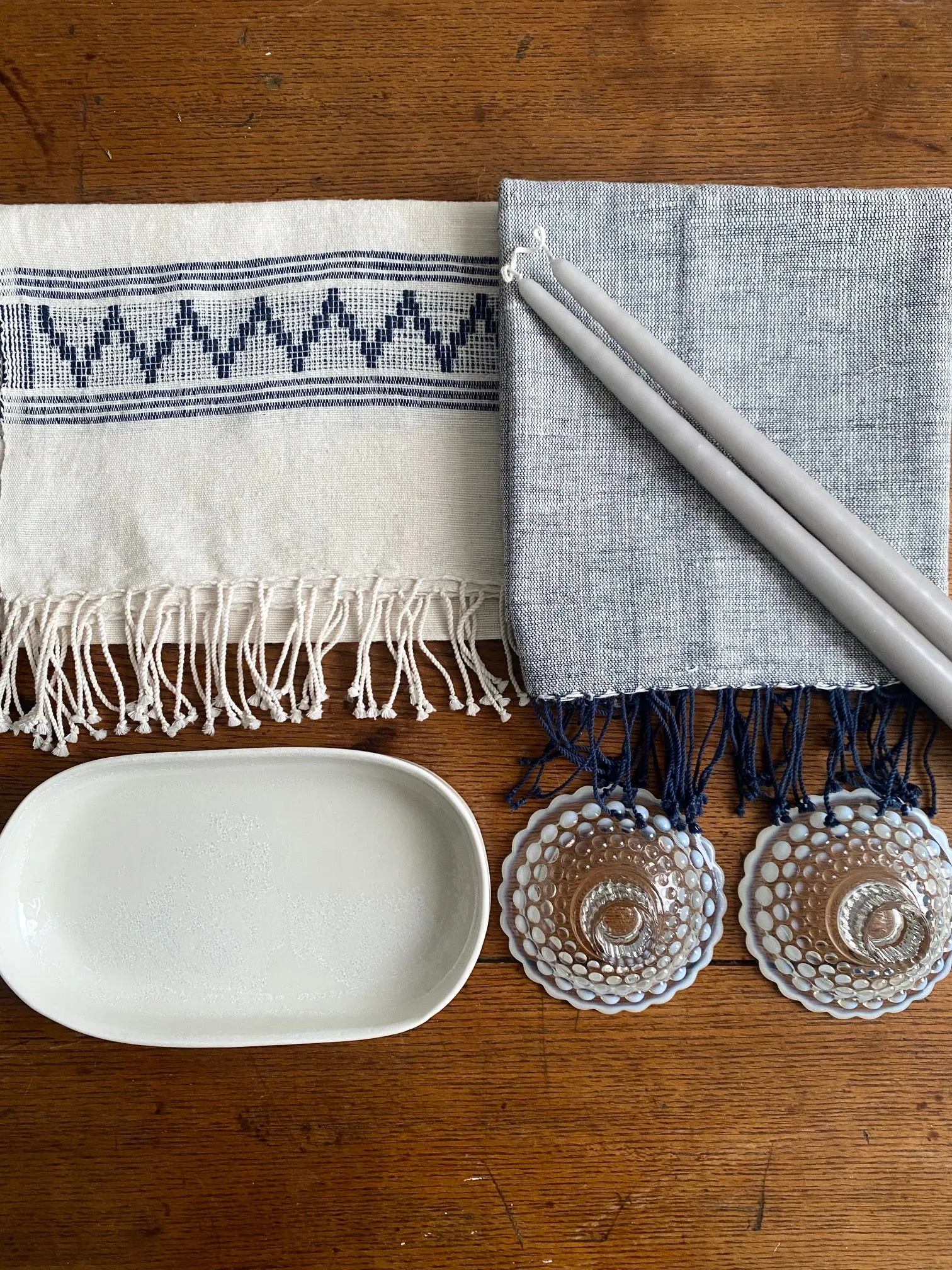 Oval Artisan Pottery Tray- Medium
