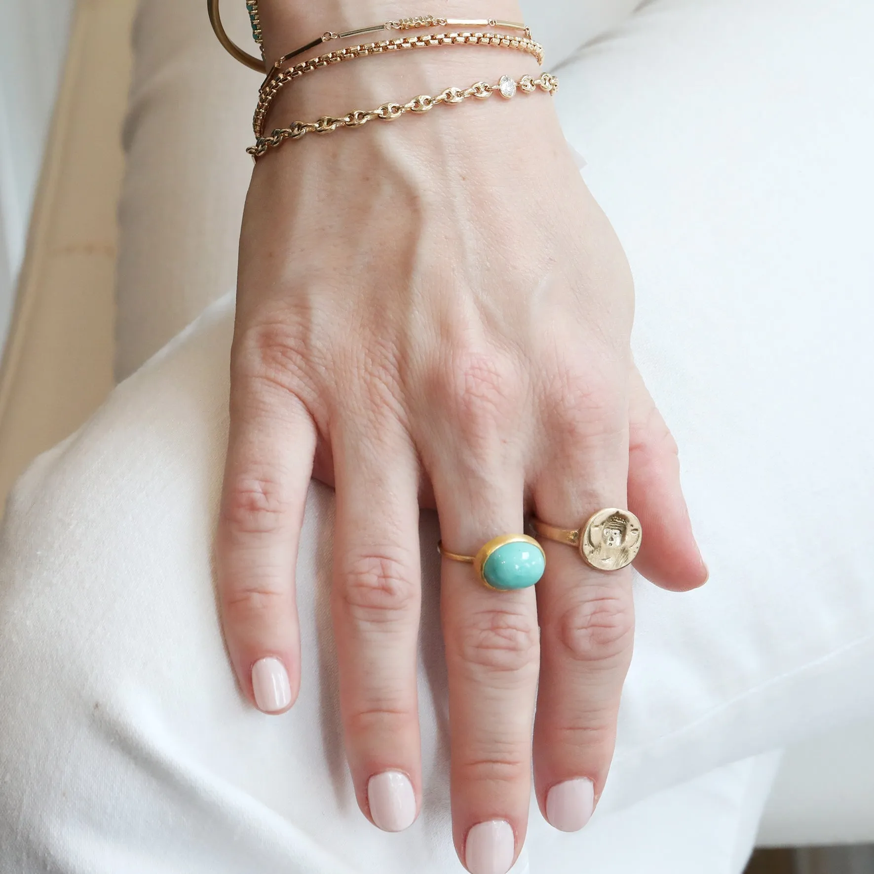 Oval Cabochon Turquoise Ring
