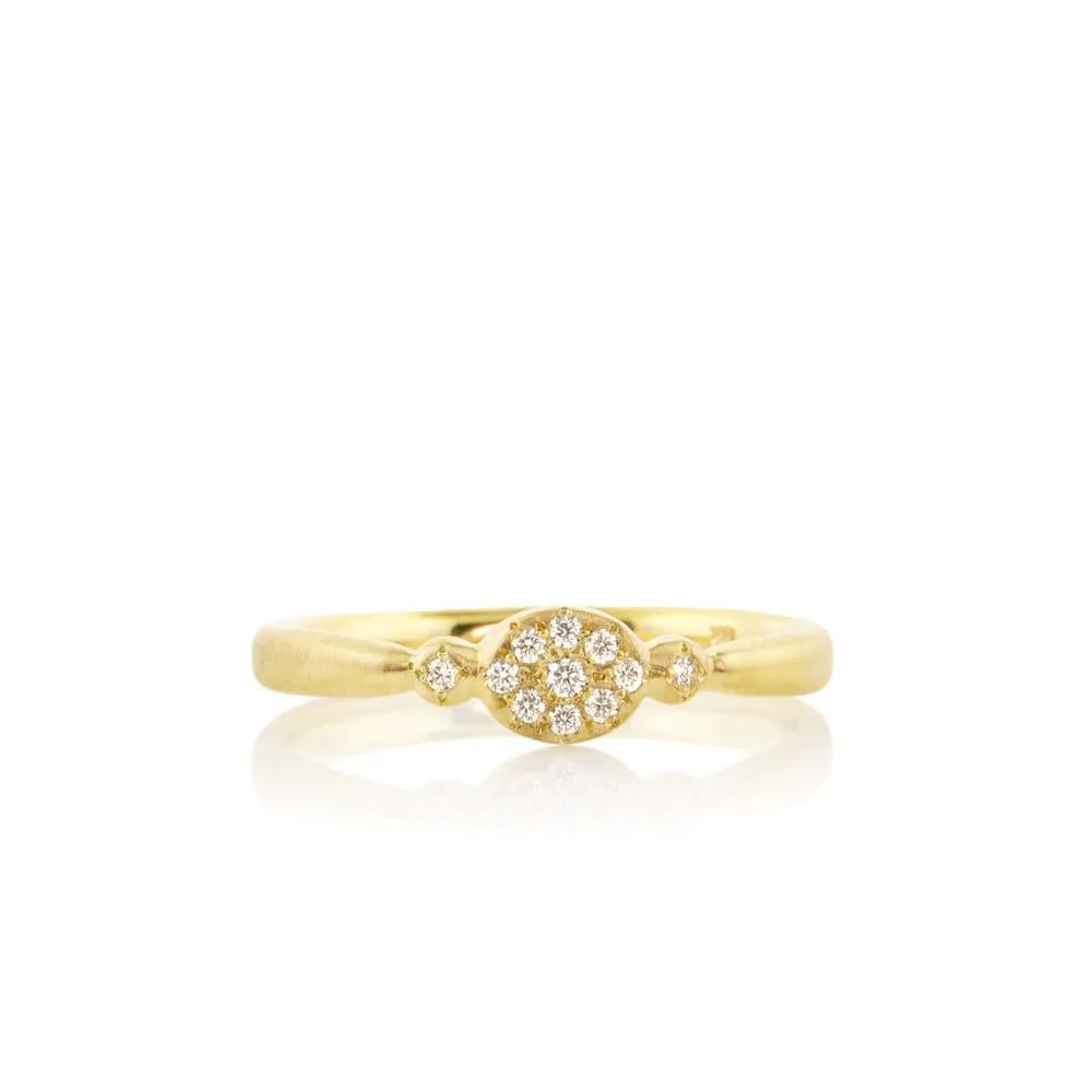 Oval Floret Charm Ring
