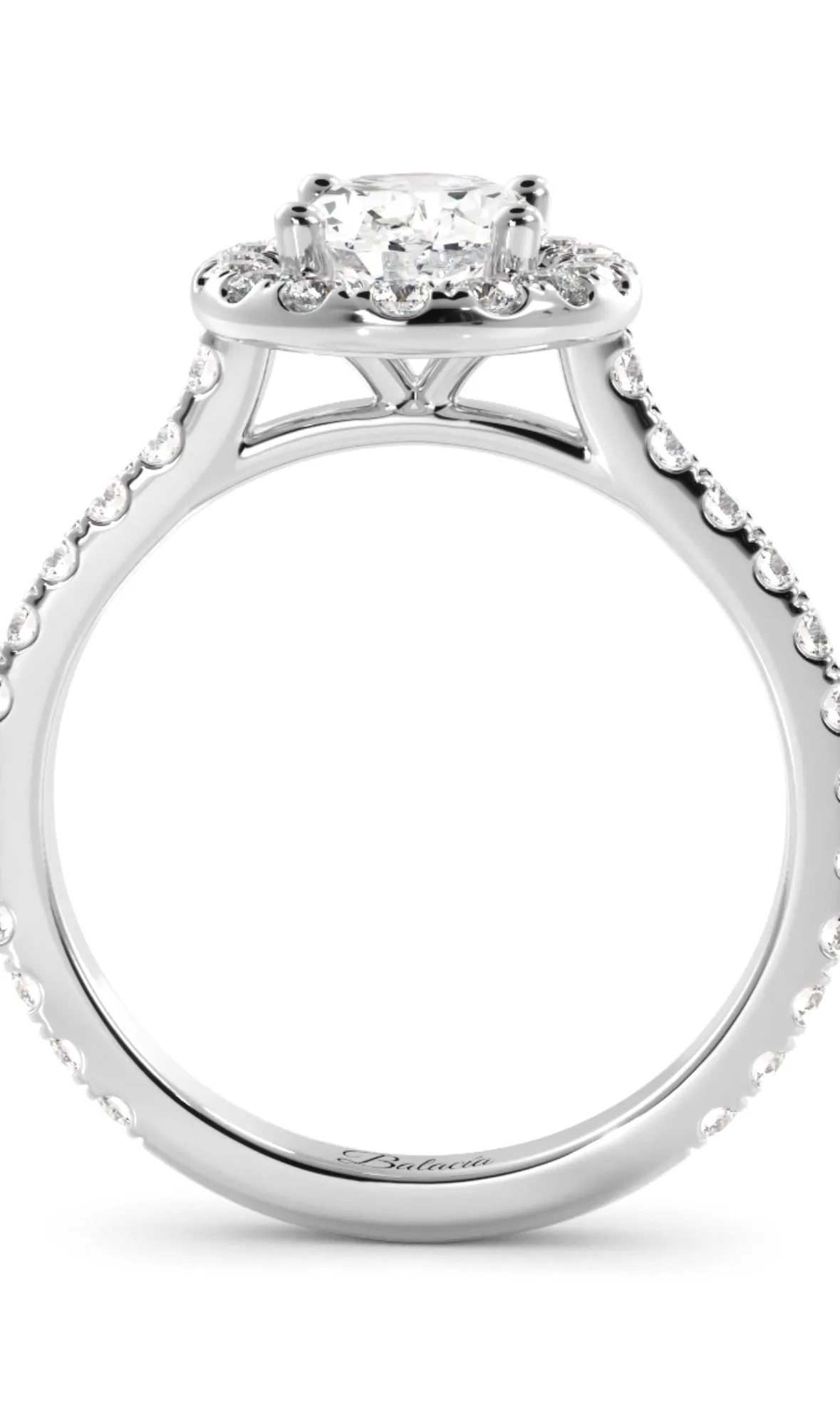 Oval Natural Diamond Halo Engagement Ring