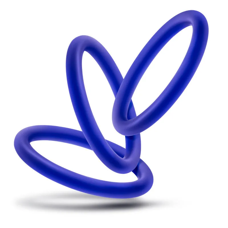 Performance - Vs3 Pure Premium Silicone  Cockrings - Large - Indigo