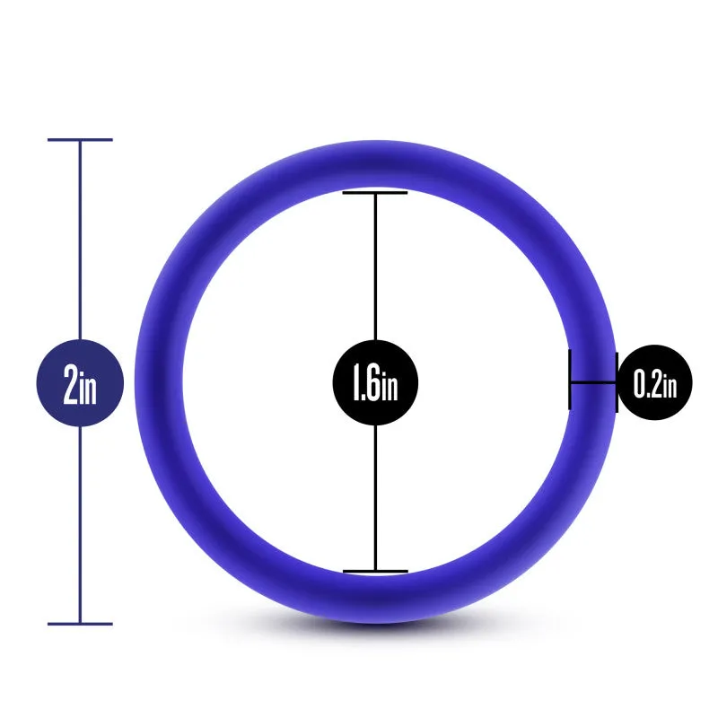Performance - Vs3 Pure Premium Silicone  Cockrings - Large - Indigo