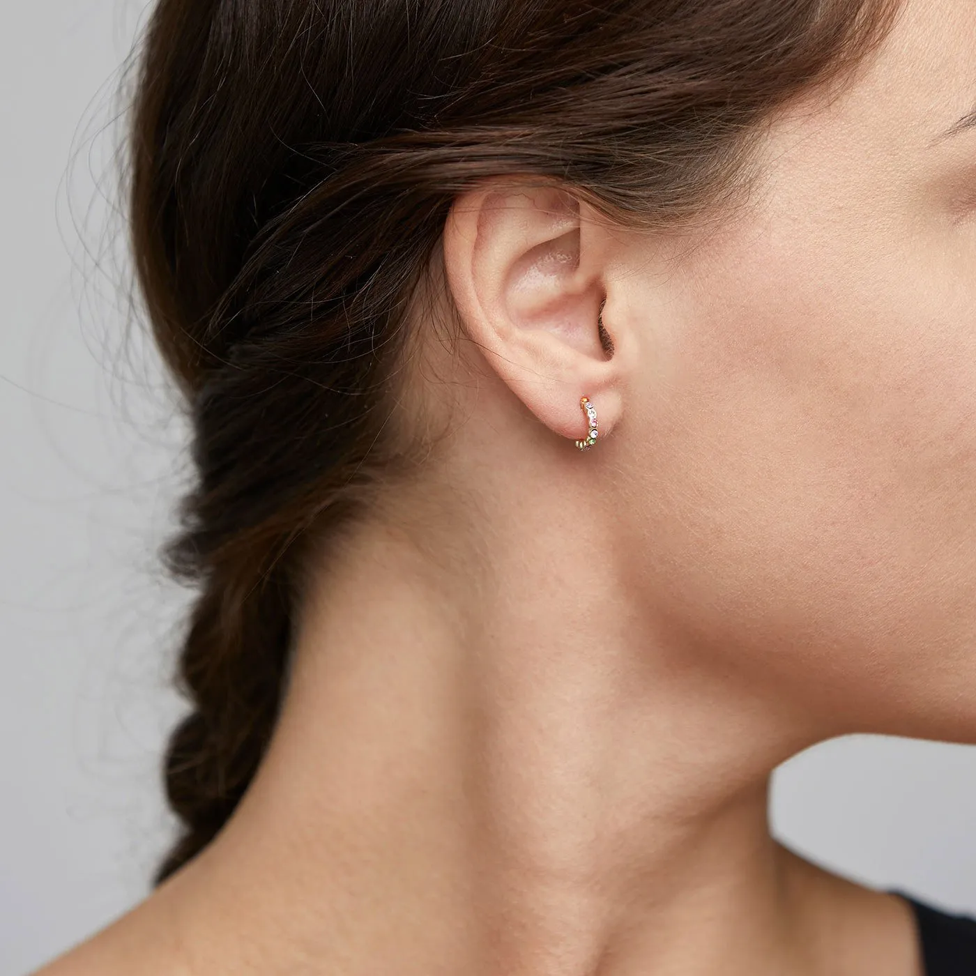 Pilgrim Brigitte Gold Mini Hoop Earrings - Multi