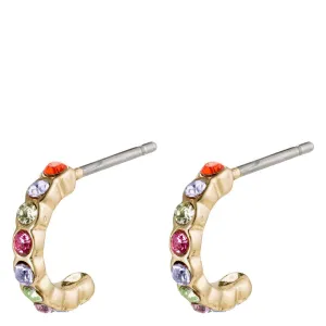 Pilgrim Brigitte Gold Mini Hoop Earrings - Multi