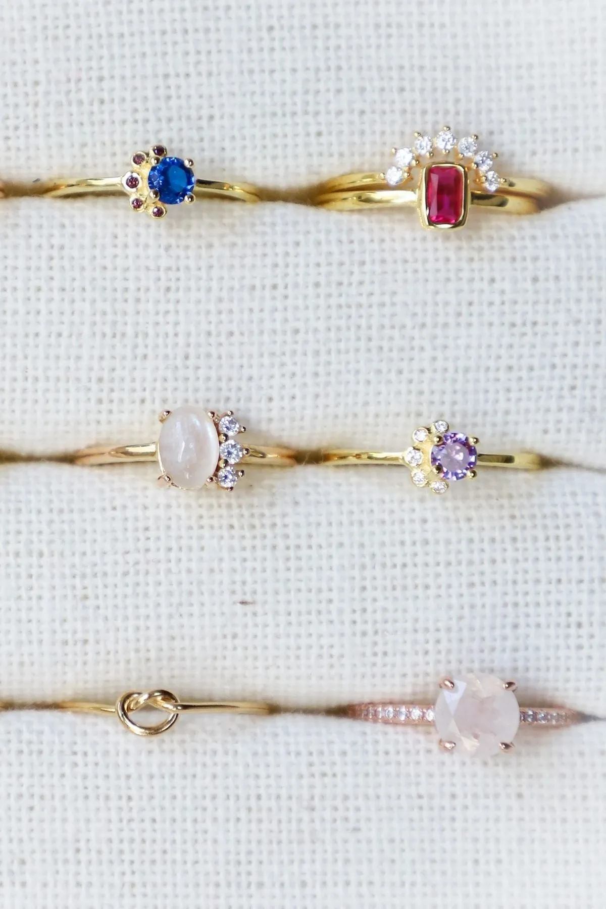 "Chloe" Moonstone Stacking Ring