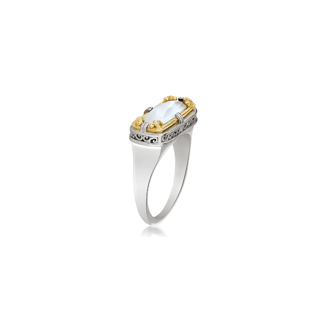 Rectangular Mother of Pearl Ring