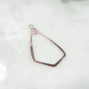 Rhombus Kite Connectors 20x40- Double Rings, Choose Your Metal