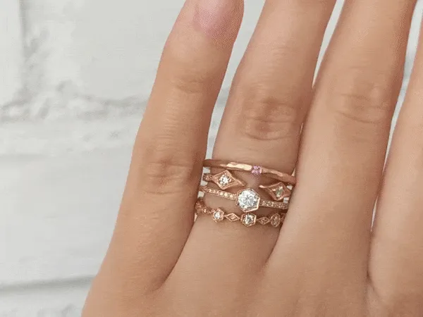 Rose Gold and Diamond "Double Arrow" Ring
