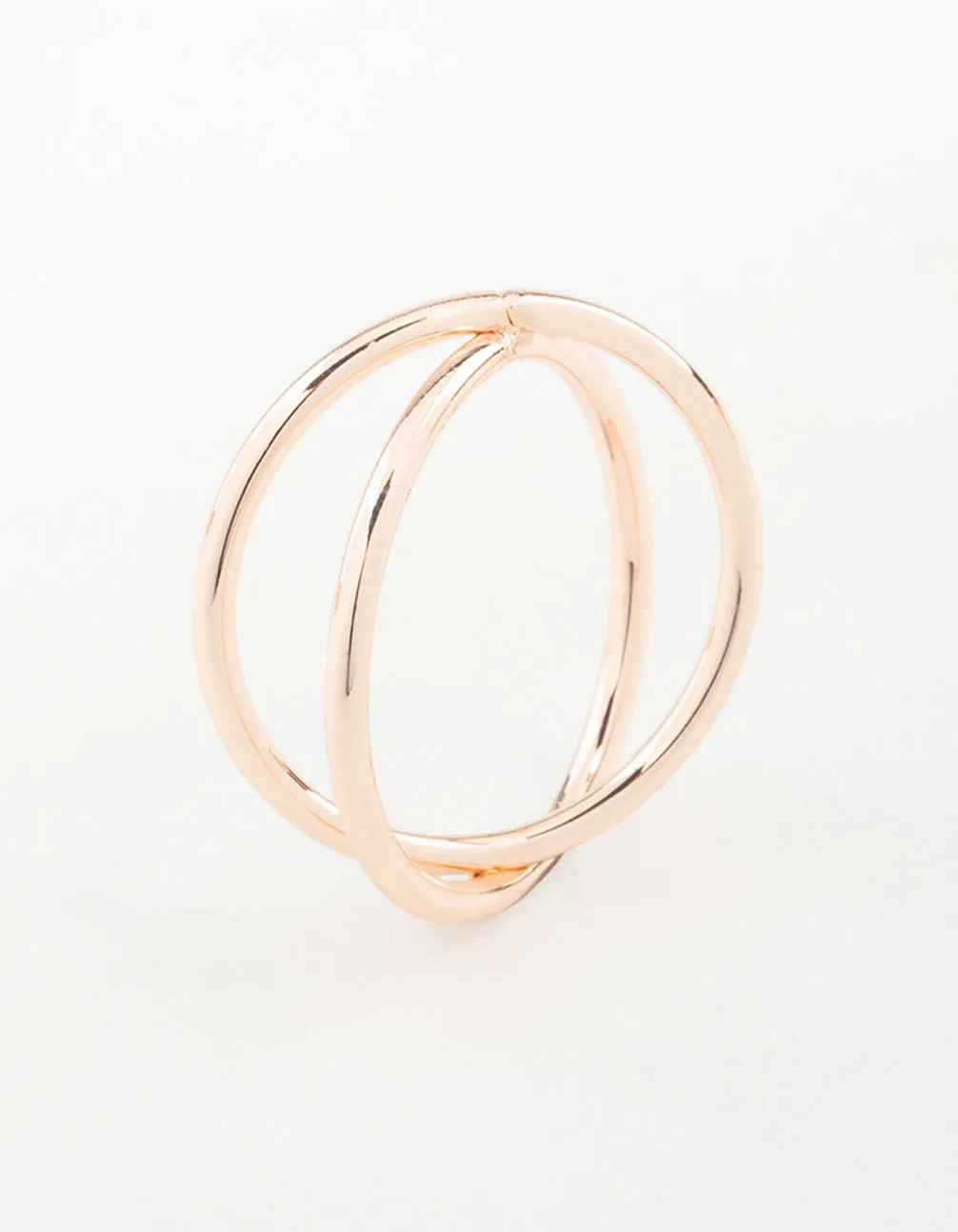 Rose Gold Cross Over Ring