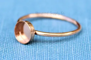 Rose Gold Filled 4mm Bezel Cup Ring blank
