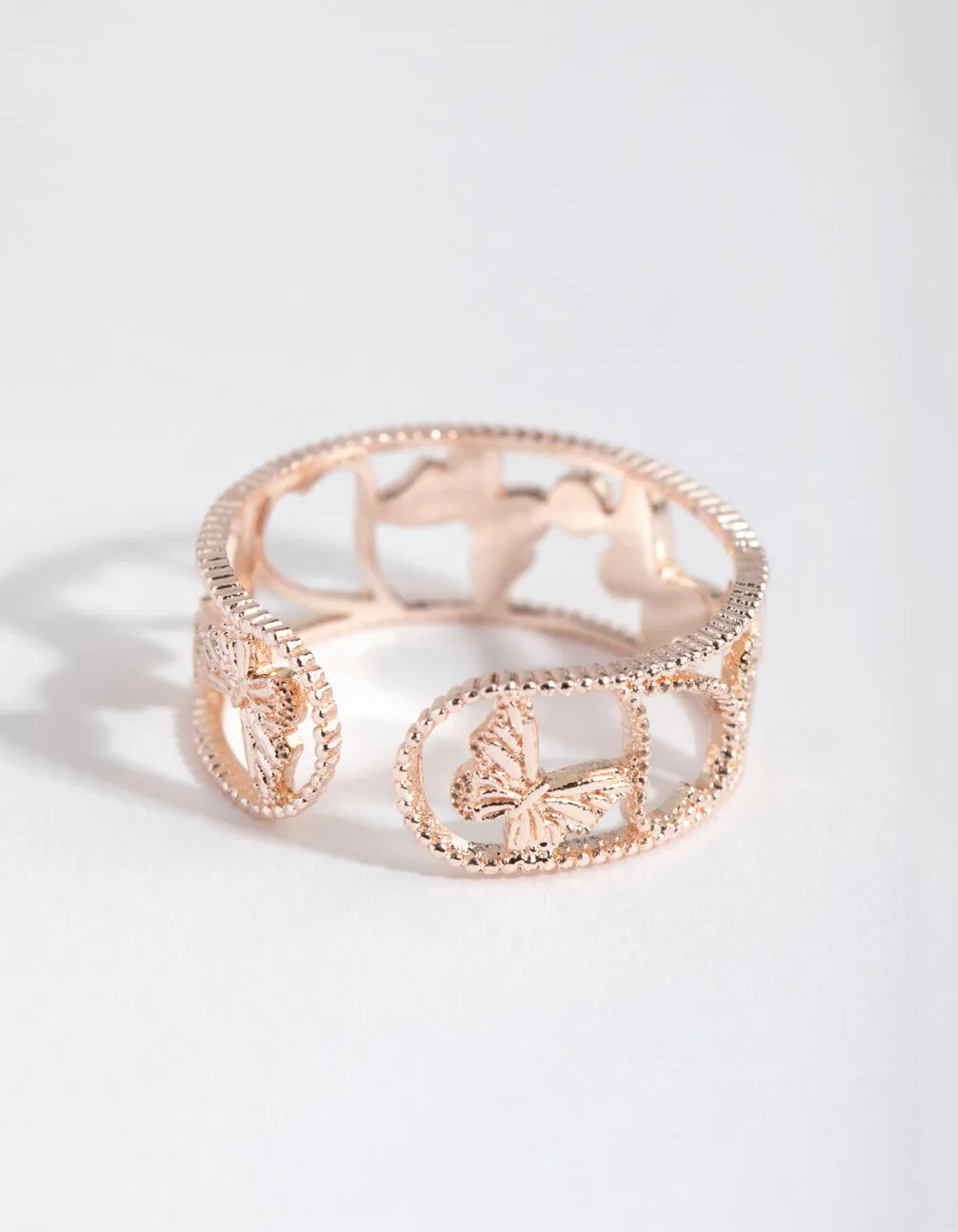 Rose Gold Multi Butterfly Ring