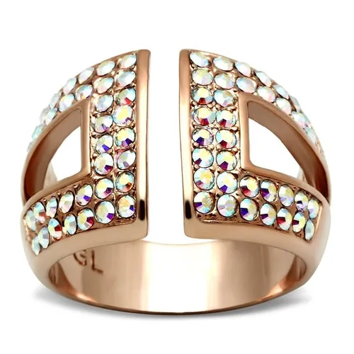 Rose Gold Open Pave' Ring